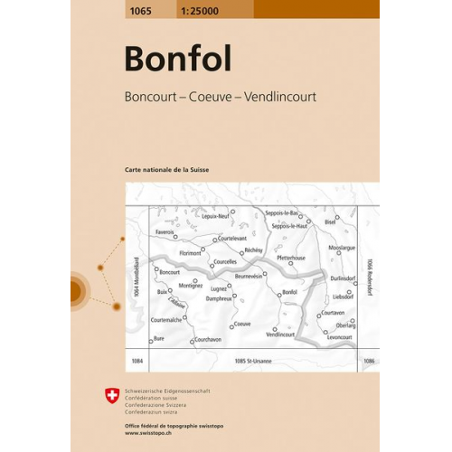 Swisstopo 1 : 25 000 Bonfol