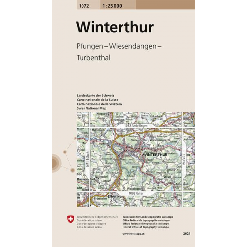 Swisstopo 1 : 25 000 Winterthur