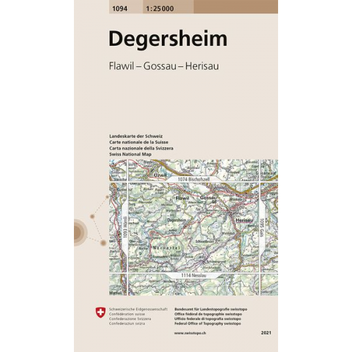 Swisstopo 1 : 25 000 Degersheim