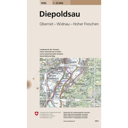 Swisstopo 1 : 25 000 Diepoldsau