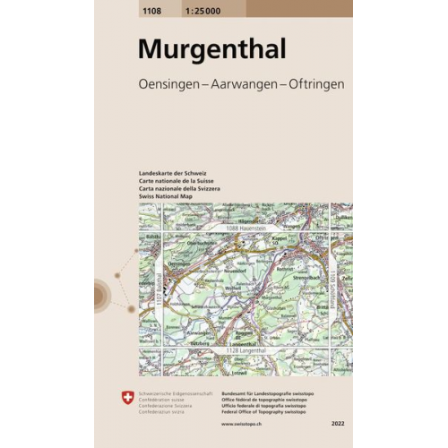 Swisstopo 1 : 25 000 Murgenthal