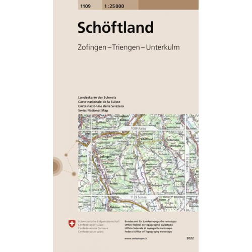 Swisstopo 1 : 25 000 Schöftland