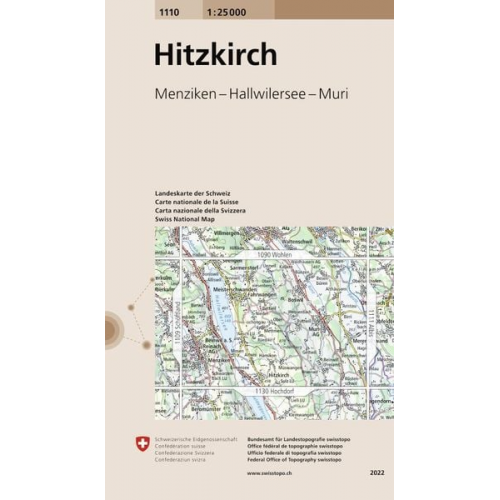 Swisstopo 1 : 25 000 Hitzkirch