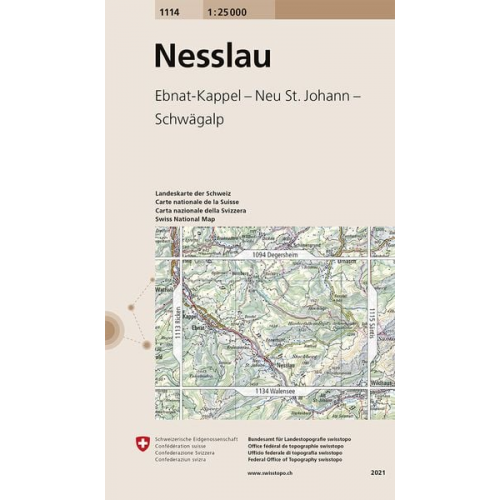 Swisstopo 1 : 25 000 Nesslau