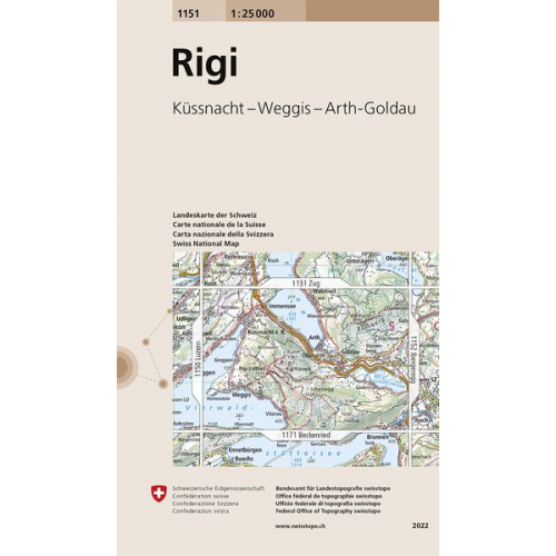 Swisstopo 1 : 25 000 Rigi