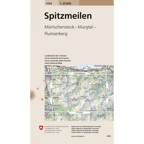 Swisstopo 1 : 25 000 Spitzmeilen