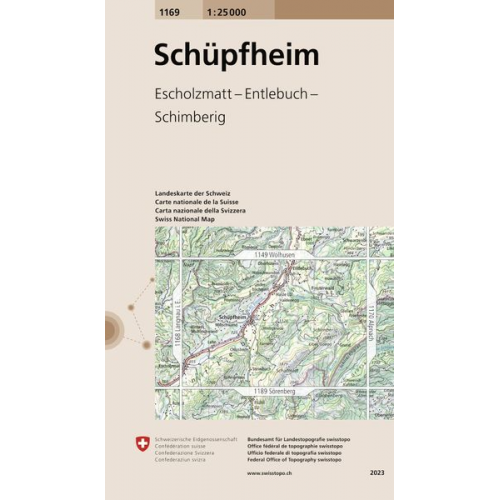 Swisstopo 1 : 25 000 Schlüpfheim