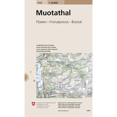 Swisstopo 1 : 25 000 Muotathal