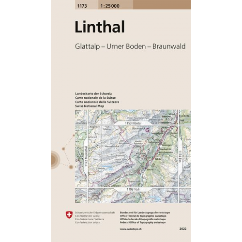 Swisstopo 1 : 25 000 Linthal