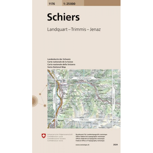 Swisstopo 1 : 25 000 Schiers