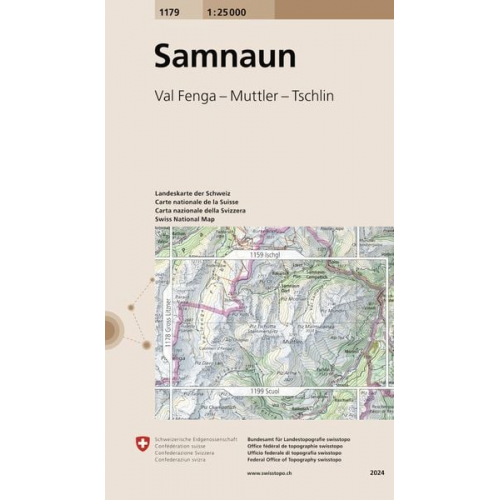 Swisstopo 1 : 25 000 Samnaun