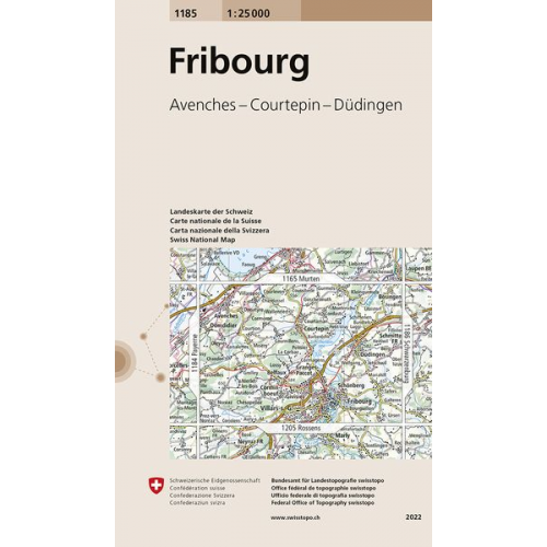 Swisstopo 1 : 25 000 Fribourg / Freiburg