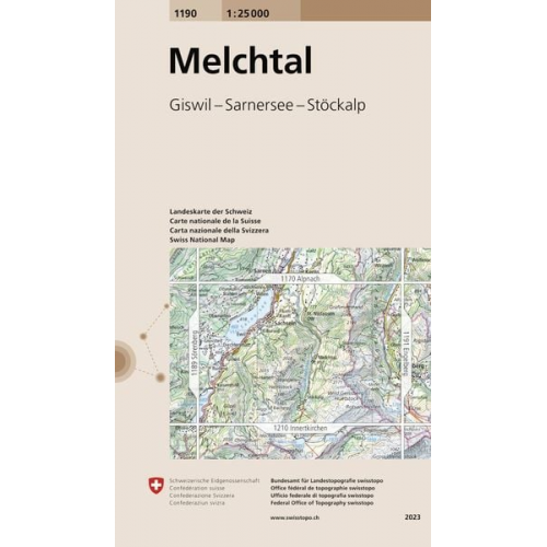 Swisstopo 1 : 25 000 Melchtal