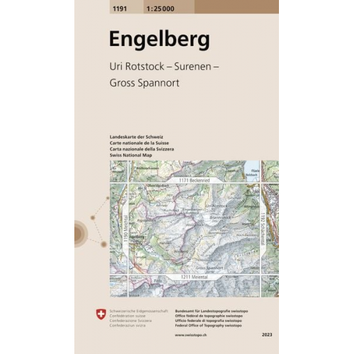 Swisstopo 1 : 25 000 Engelberg