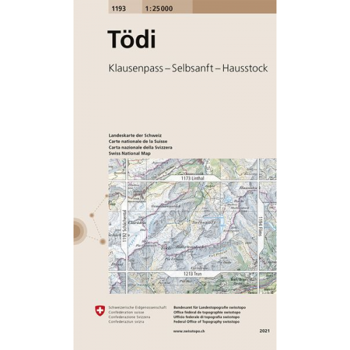 Swisstopo 1 : 25 000 Tödi