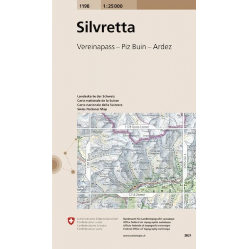 Swisstopo 1 : 25 000 Silvretta