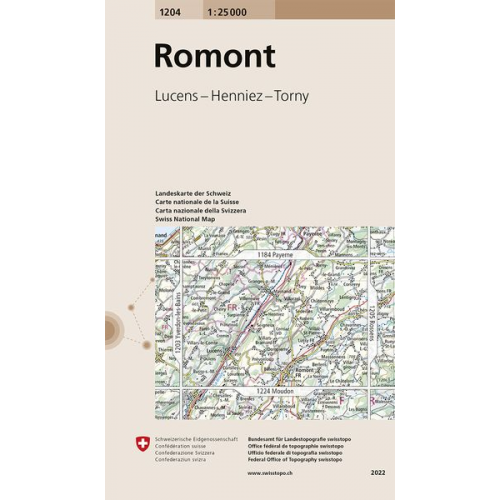 Swisstopo 1 : 25 000 Romont