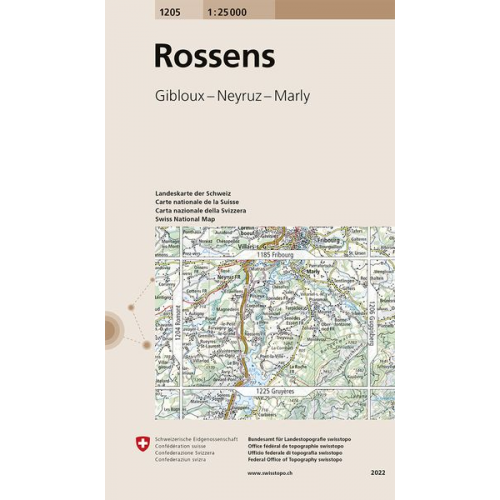 Swisstopo 1 : 25 000 Rossens