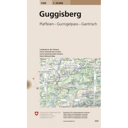 Swisstopo 1 : 25 000 Guggisberg