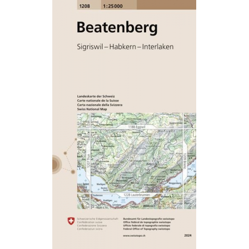 Swisstopo 1 : 25 000 Beatenberg