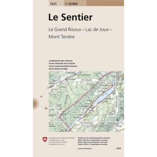 Swisstopo 1 : 25 000 Le Sentier