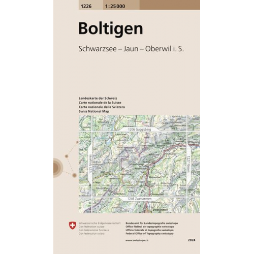 Swisstopo 1 : 25 000 Boltigen