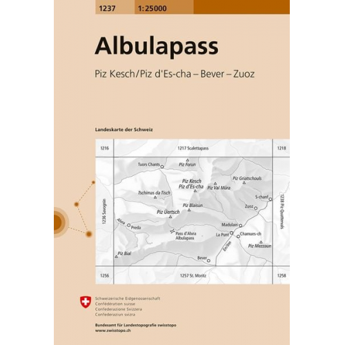 Swisstopo 1 : 25 000 Albulapass