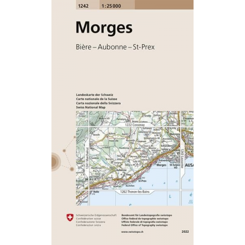 Swisstopo 1 : 25 000 Morges