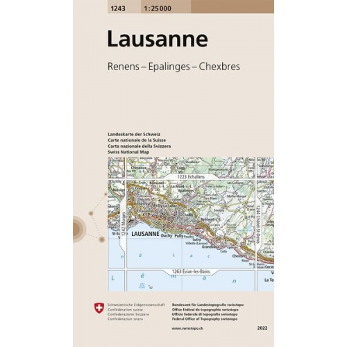 Swisstopo 1 : 25 000 Lausanne