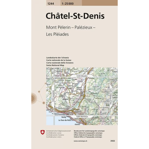 Swisstopo 1 : 25 000 Châtel-St-Denis