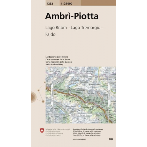 Bundesamt für Landestopografie swisstopo - Swisstopo 1 : 25 000 Ambri-Piotta