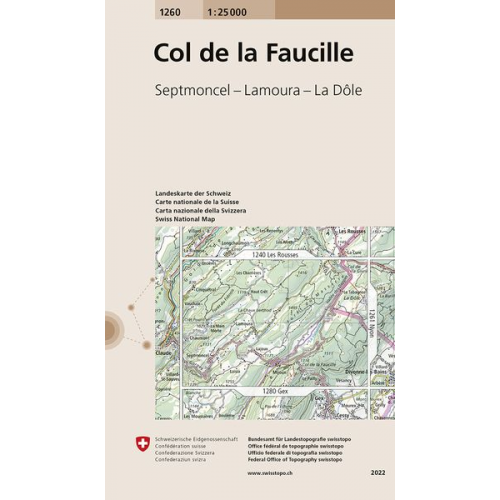 Swisstopo 1 : 25 000 Col de la Faucille