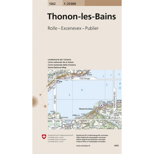 Swisstopo 1 : 25 000 Thonon-les-Bains