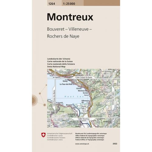 Swisstopo 1 : 25 000 Montreux