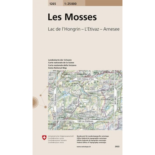 Swisstopo 1 : 25 000 Les Mosses