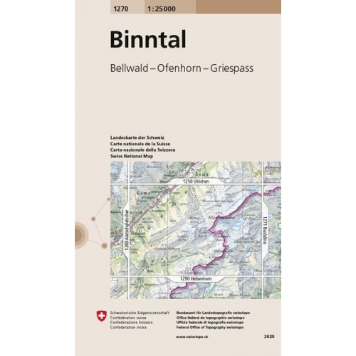 Bundesamt für Landestopografie swisstopo - Swisstopo 1 : 25 000 Binntal