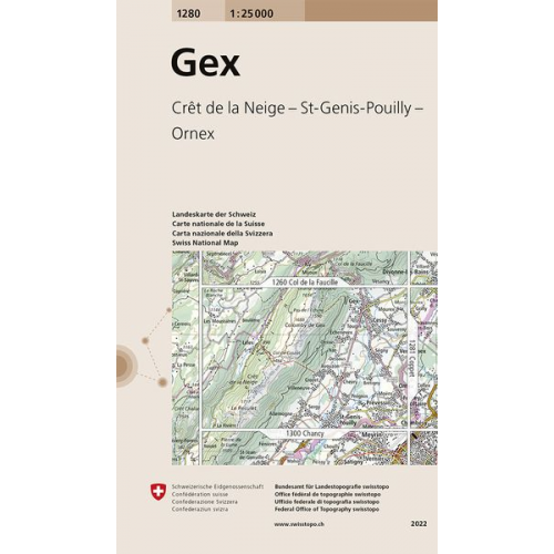 Swisstopo 1 : 25 000 Gex