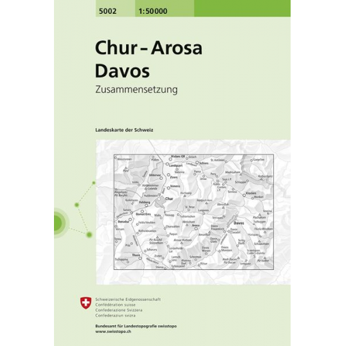 Swisstopo 1 : 50 000 Chur - Arosa - Davos