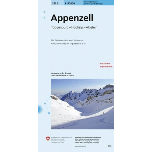 Swisstopo 1 : 50 000 Appenzell Ski