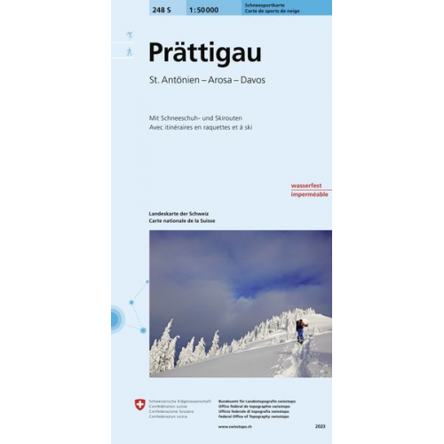 Swisstopo 1 : 50 000 Prättigau Ski