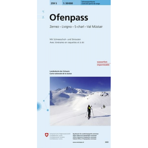 Swisstopo 1 : 50 000 Ofenpass Ski