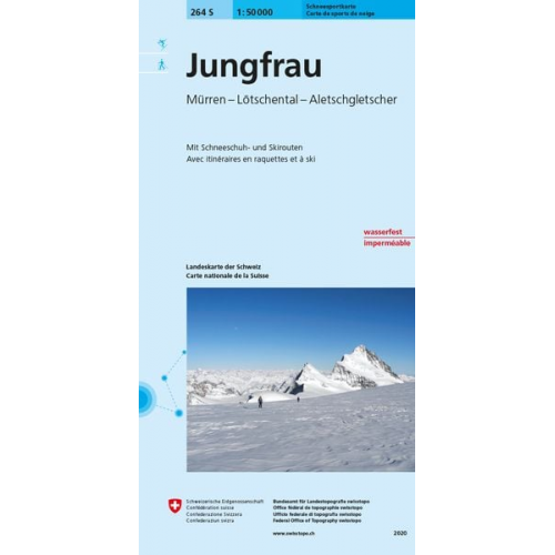 Bundesamt für Landestopografie swisstopo - Swisstopo 1 : 50 000 Jungfrau Skitourenkarte