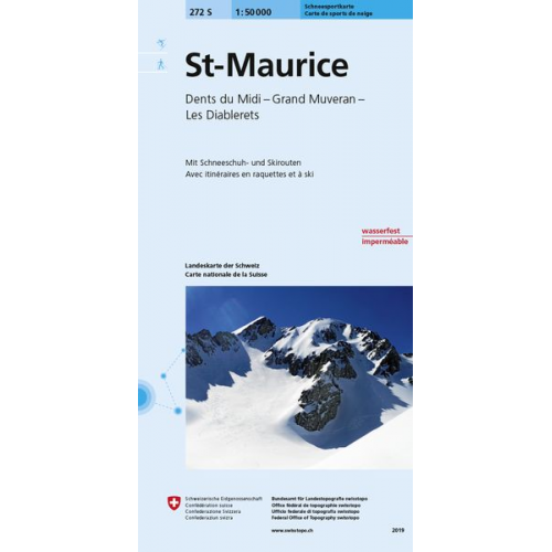 Swisstopo 1 : 50 000 St-Maurice Ski