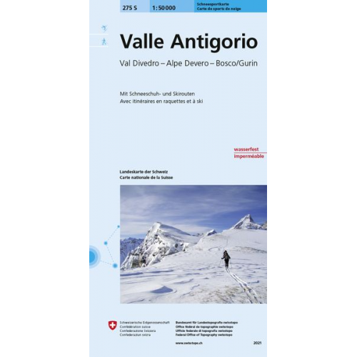 Swisstopo 1 : 50 000 Valle Antigorio Ski