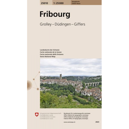 Swisstopo 1 : 25 000 Fribourg