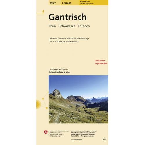 Swisstopo 1 : 50 000 Gantrisch/Wander