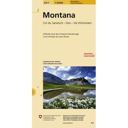 Swisstopo 1 : 50 000 Montana Wanderkarte