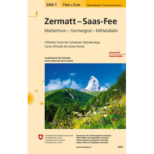 Bundesamt für Landestopografie swisstopo - Swisstopo 1 : 33 333 Zermatt - Saas Fee