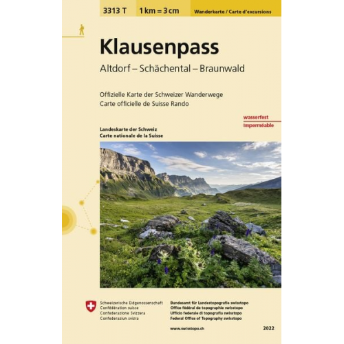 Swisstopo 1 : 33 333 Klausenpass