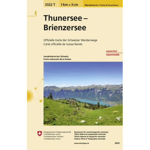 Swisstopo 1 : 33 333 Thunersee Brienzersee